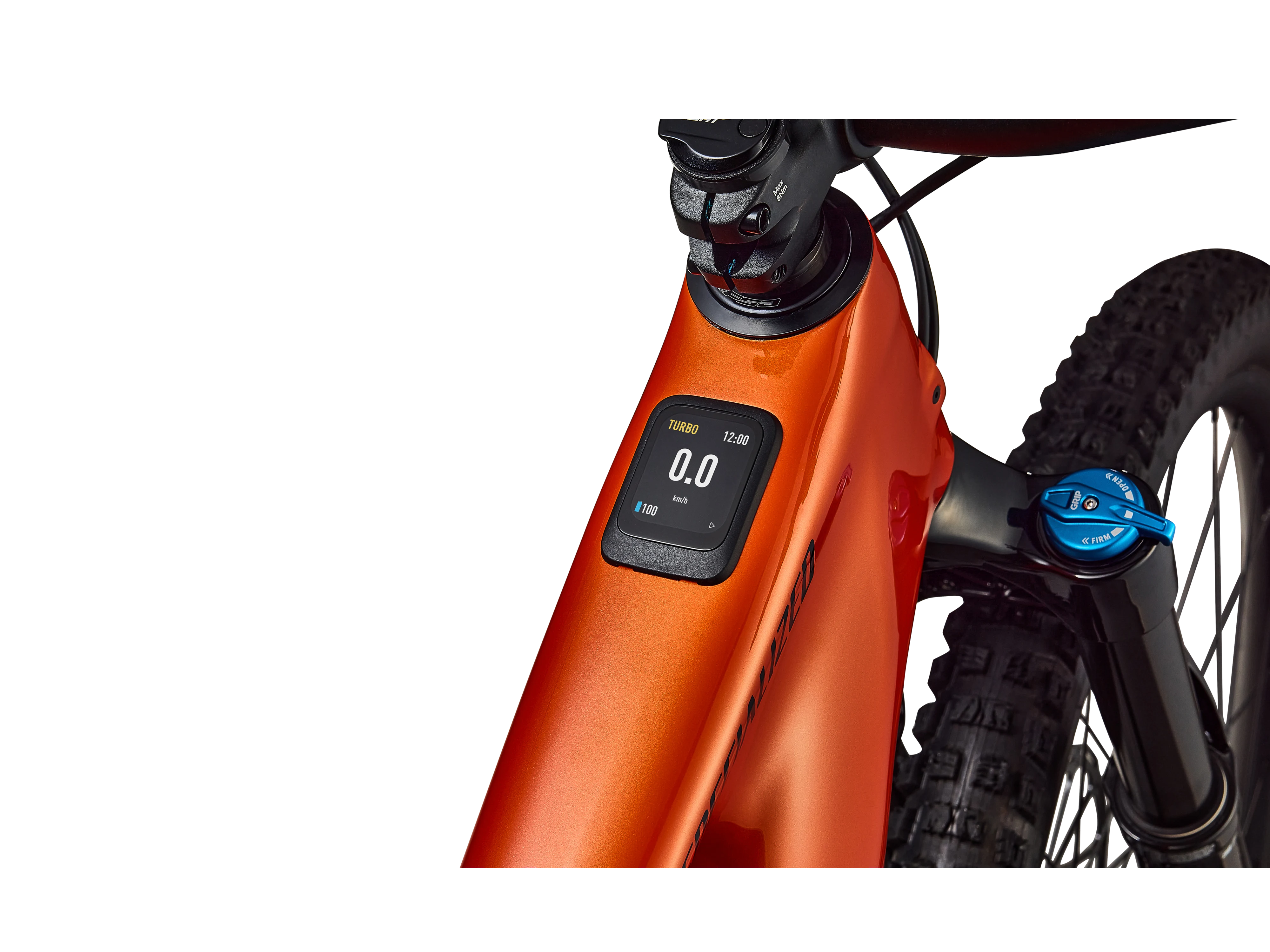 2025 Turbo Levo 4 Comp_Gloss Orange Tint Over Silver Dust : Dark Navy_Detail6.webp