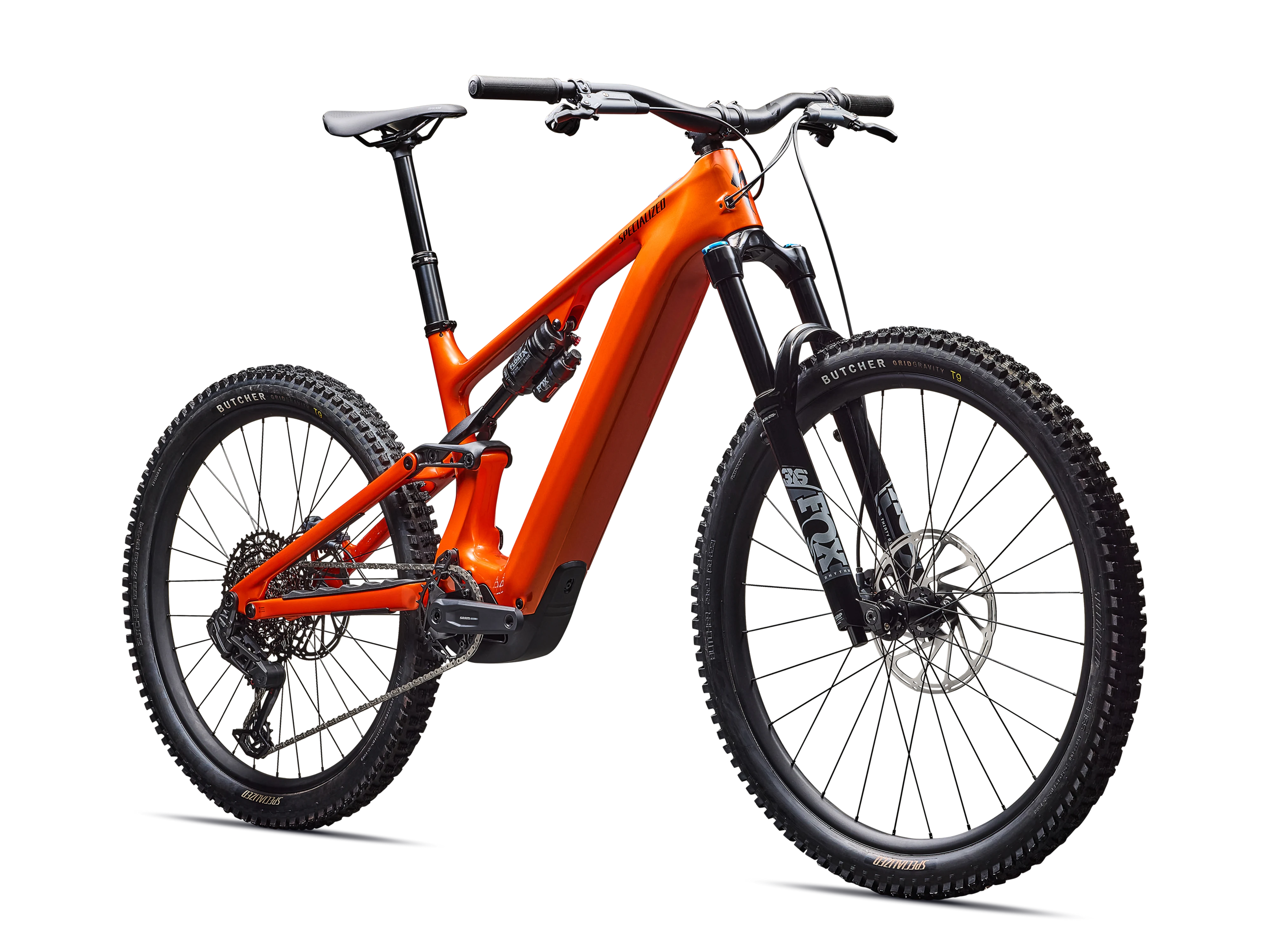 2025 Turbo Levo 4 Comp_Gloss Orange Tint Over Silver Dust : Dark Navy_Front.webp