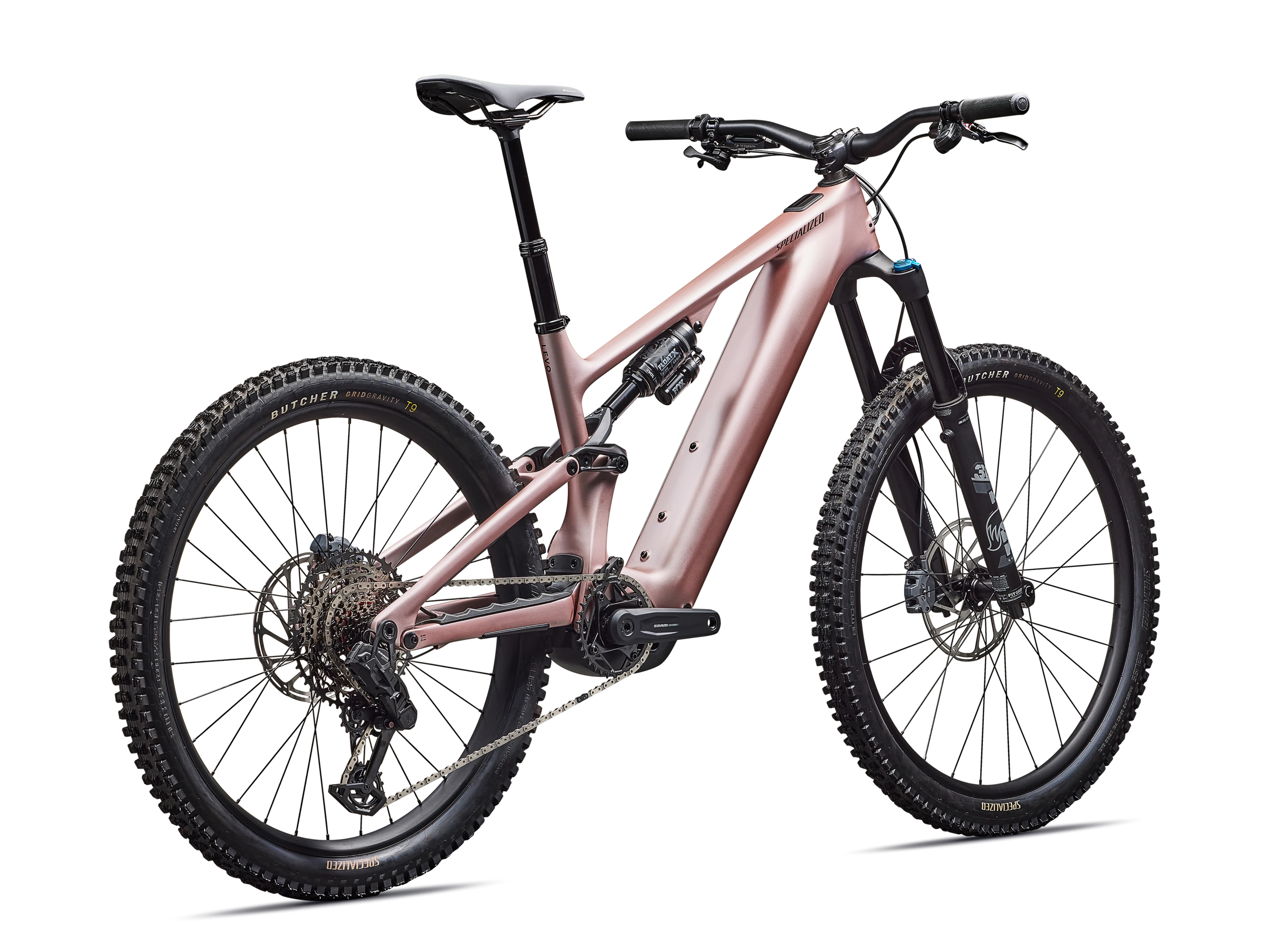 2025 Turbo Levo 4 Comp_Satin Champagne : Metallic Obsidian_Back.webp
