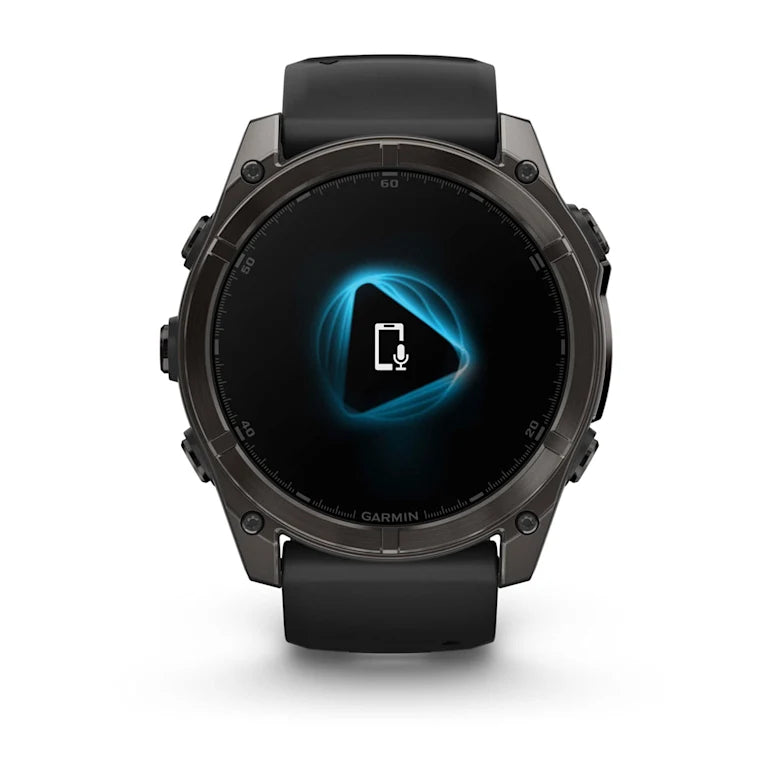 Fenix 8  51mm,  AMOLED, Sapphire, Carbon Gray DLC Titanium with Black/Pebble Gray Silicone Band, NA