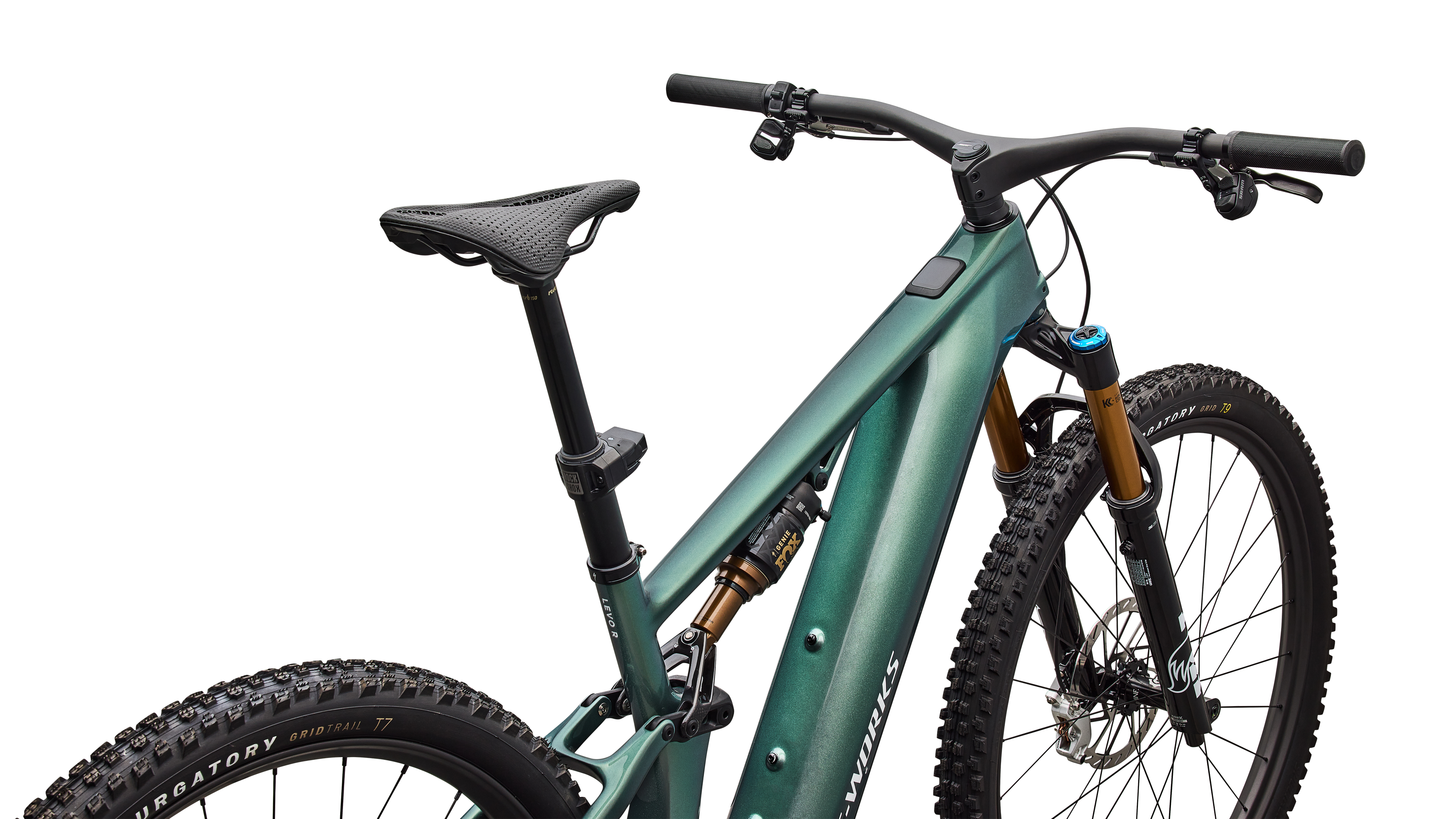 cube stereo hybrid 120 frozen green S-Works Turbo Levo R Gloss Shadow Silver Blended Speckle Over Carbon / Silver Dust / S3