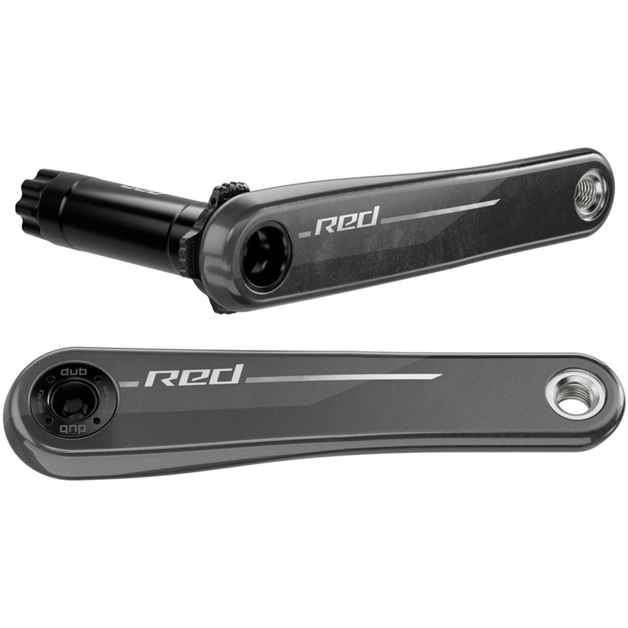 Red Crank Assembly E1 - 12-Speed - 8-Bolt Direct Mount - DUB Spindle Interface - Natural Carbon