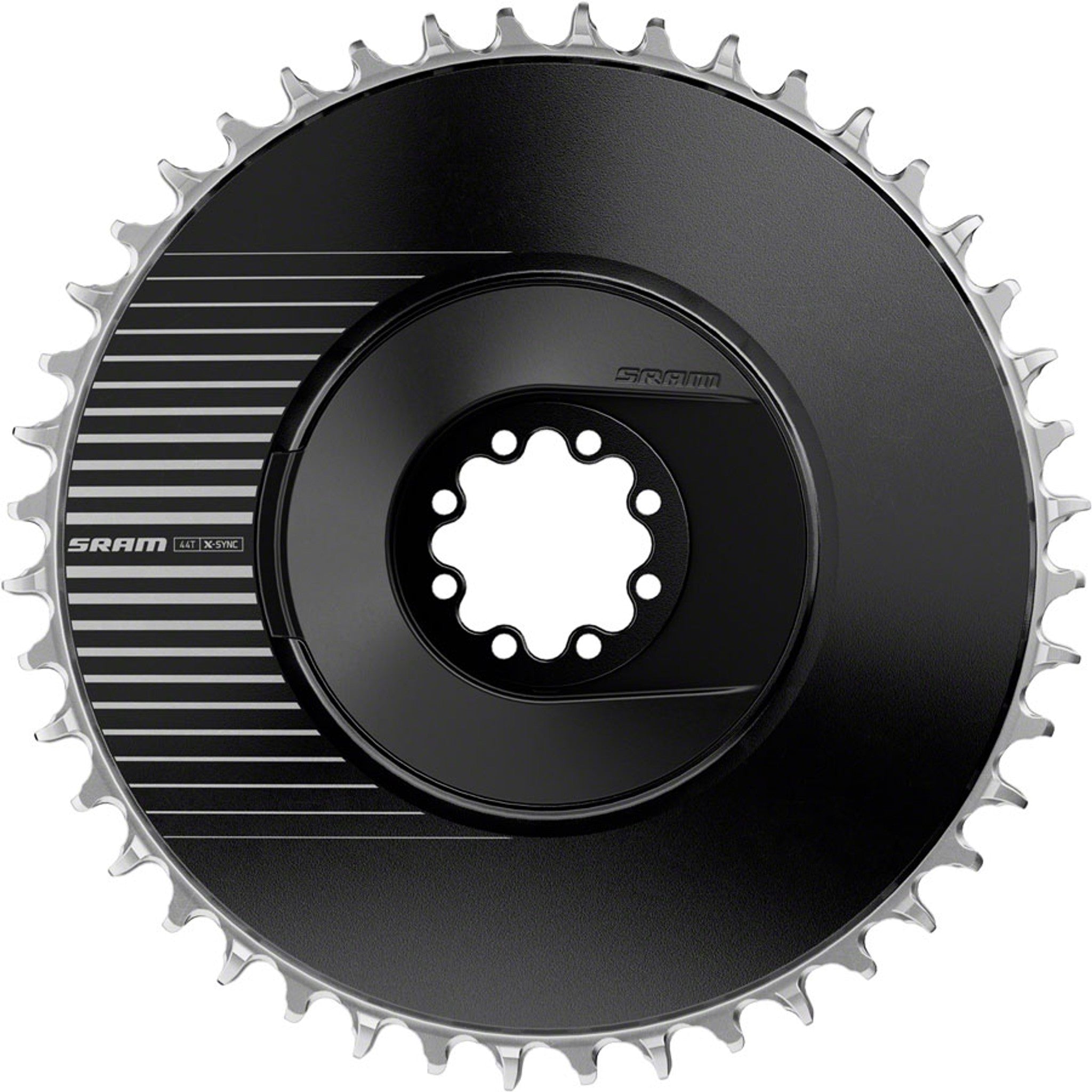 Red Aero X-Sync Chainring E1 - 12-Speed - 8-Bolt Direct Mount - 6.5mm Offet - Black