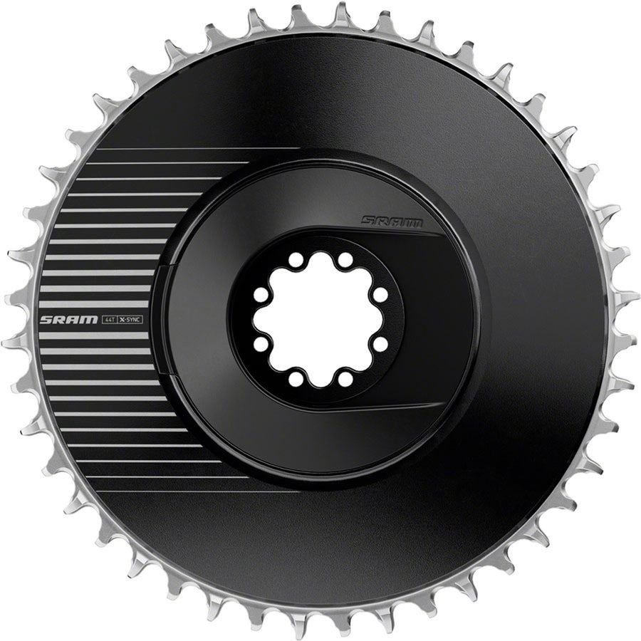 Red Aero X-Sync Chainring E1 - 12-Speed - 8-Bolt Direct Mount - 6.5mm Offet - Black
