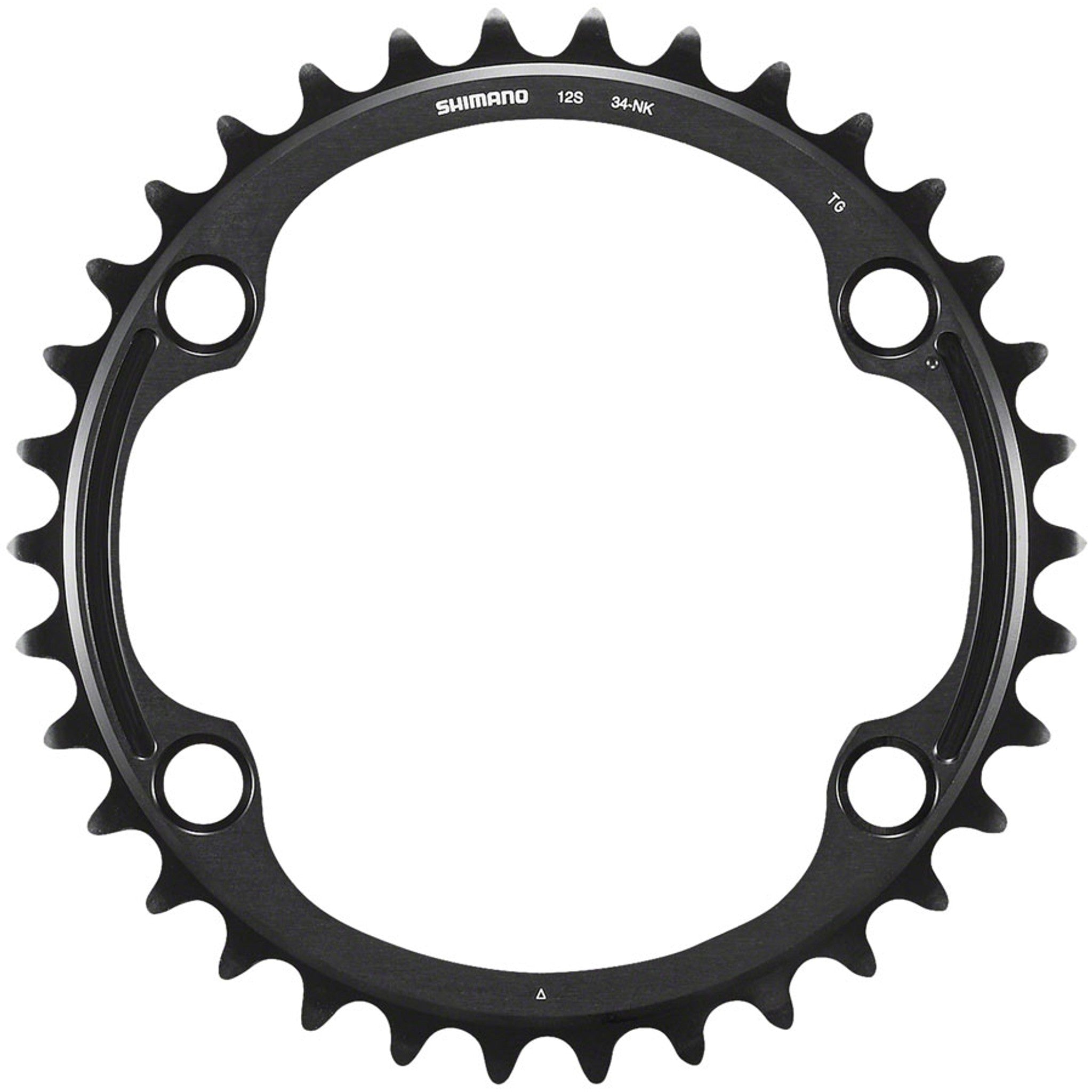 Dura-Ace FC-9200 12-Speed Chainring - Asymmetric 110 BCD - Black