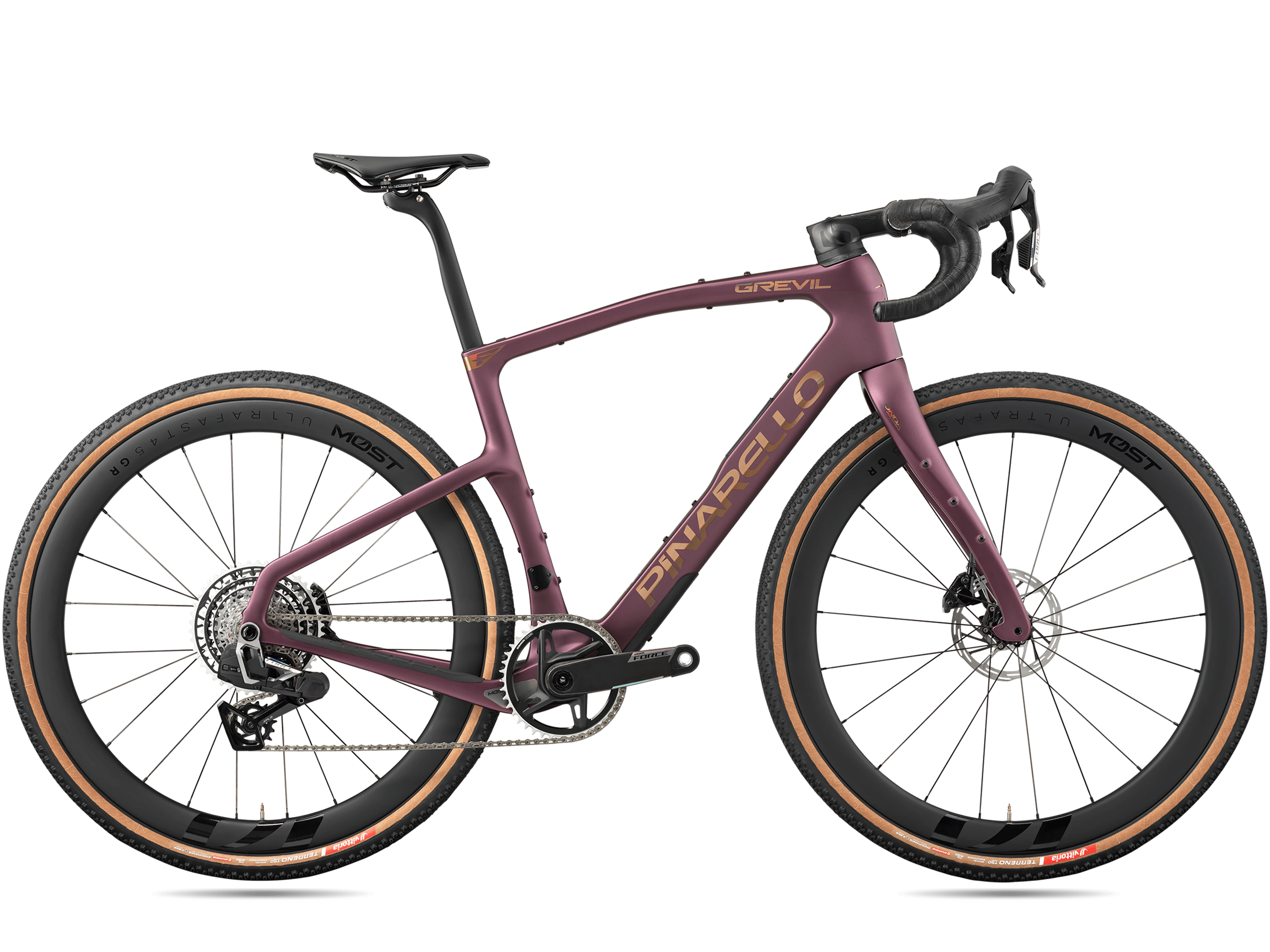 Pinarello Grevil F7 Force XPLR Gravel 45 Carbon Wheel Gravel Bike Polaris Purple Matt, 57.5
