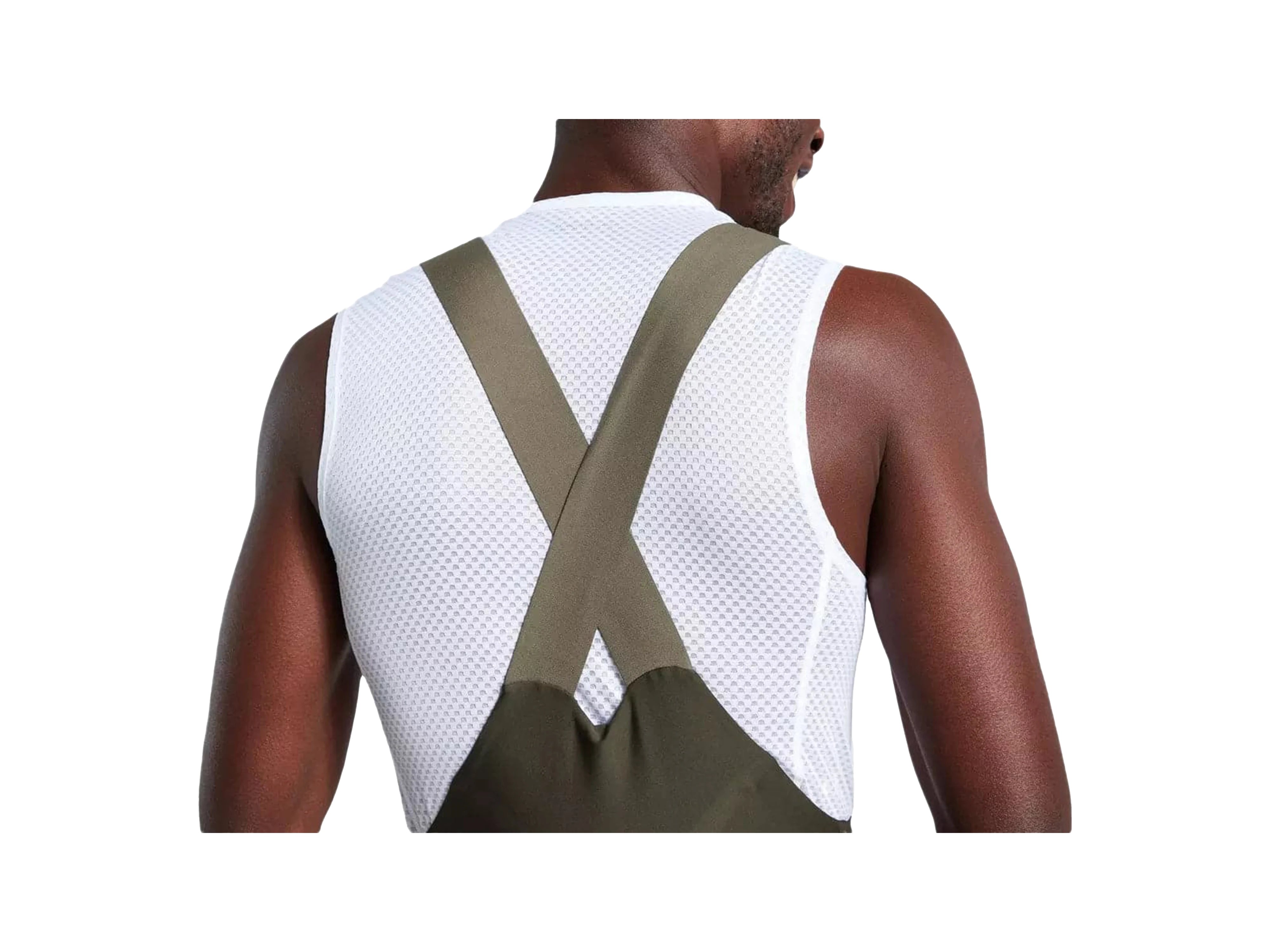 Men's Prime Bib Shorts_Dark Moss Green_Detail1.webp