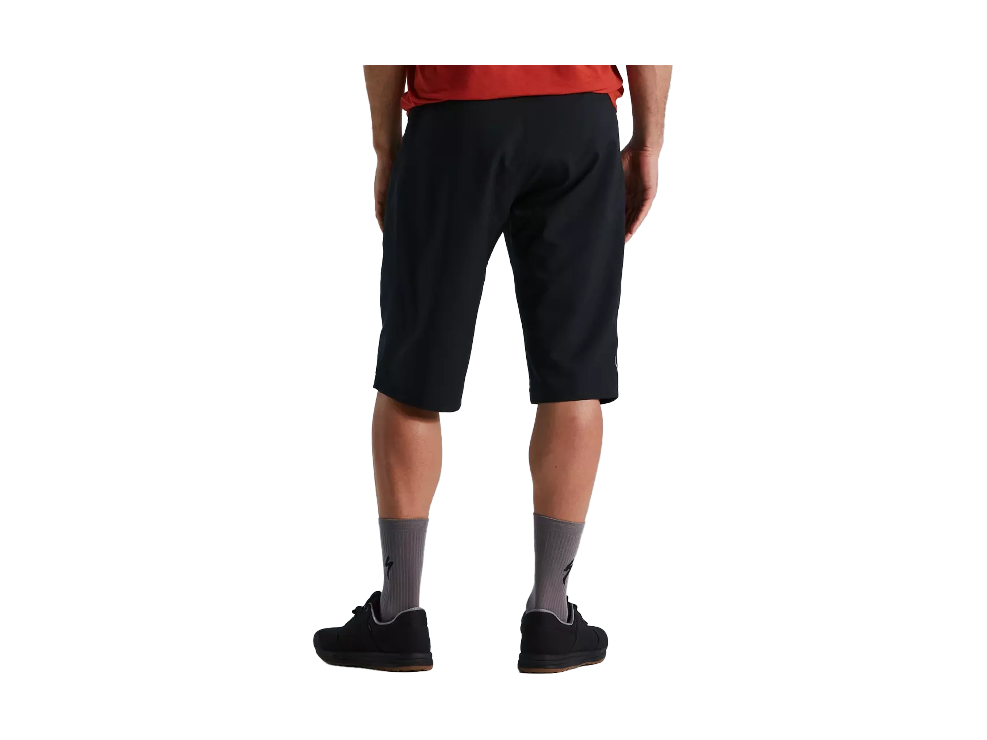 Men's Trail Shorts with Liner_Black_Back.webp