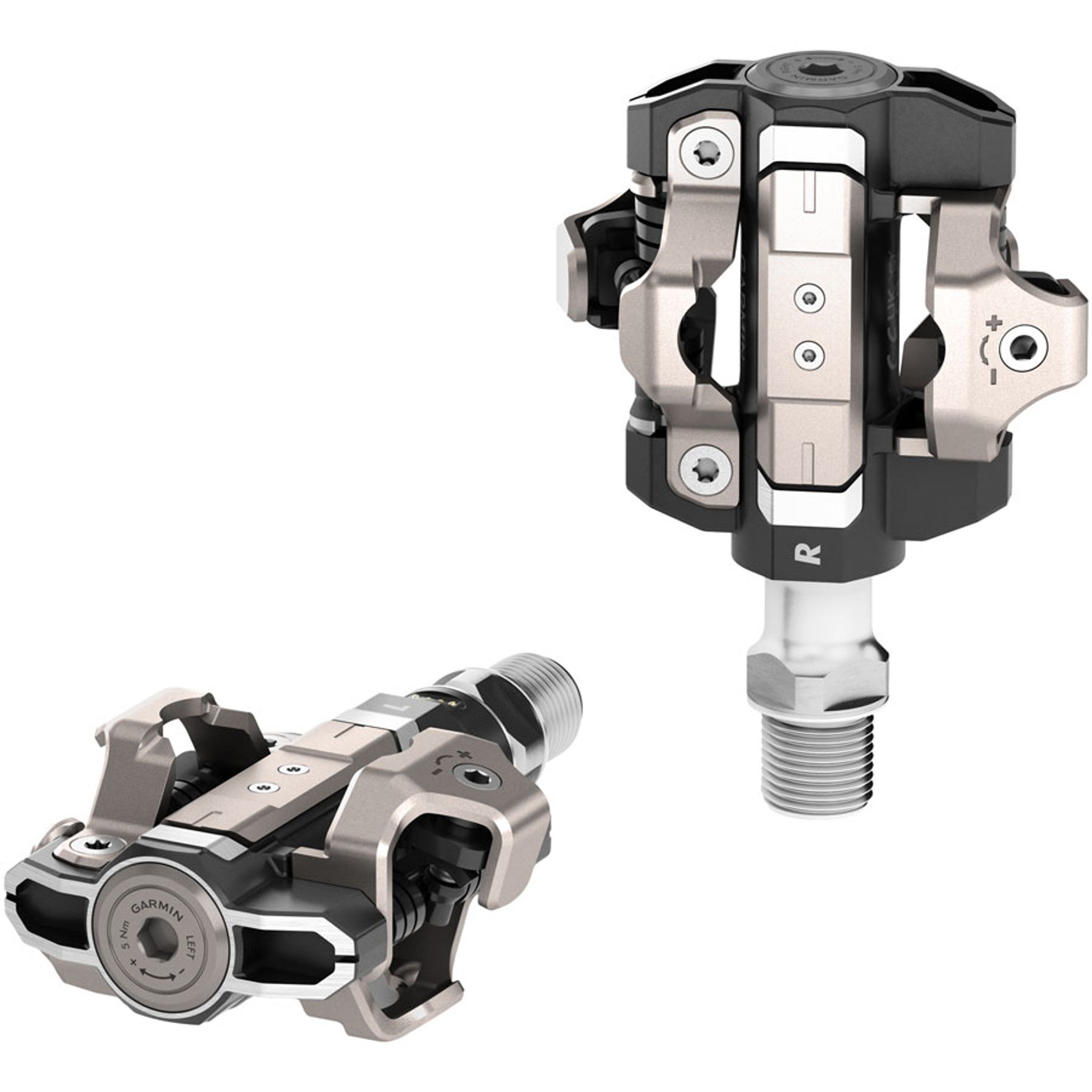 Rally XC110 Power Meter Pedals - Dual Sided Clipless, Alloy, 9/16", Black, Pair, Single-Sensing, Shimano SPD