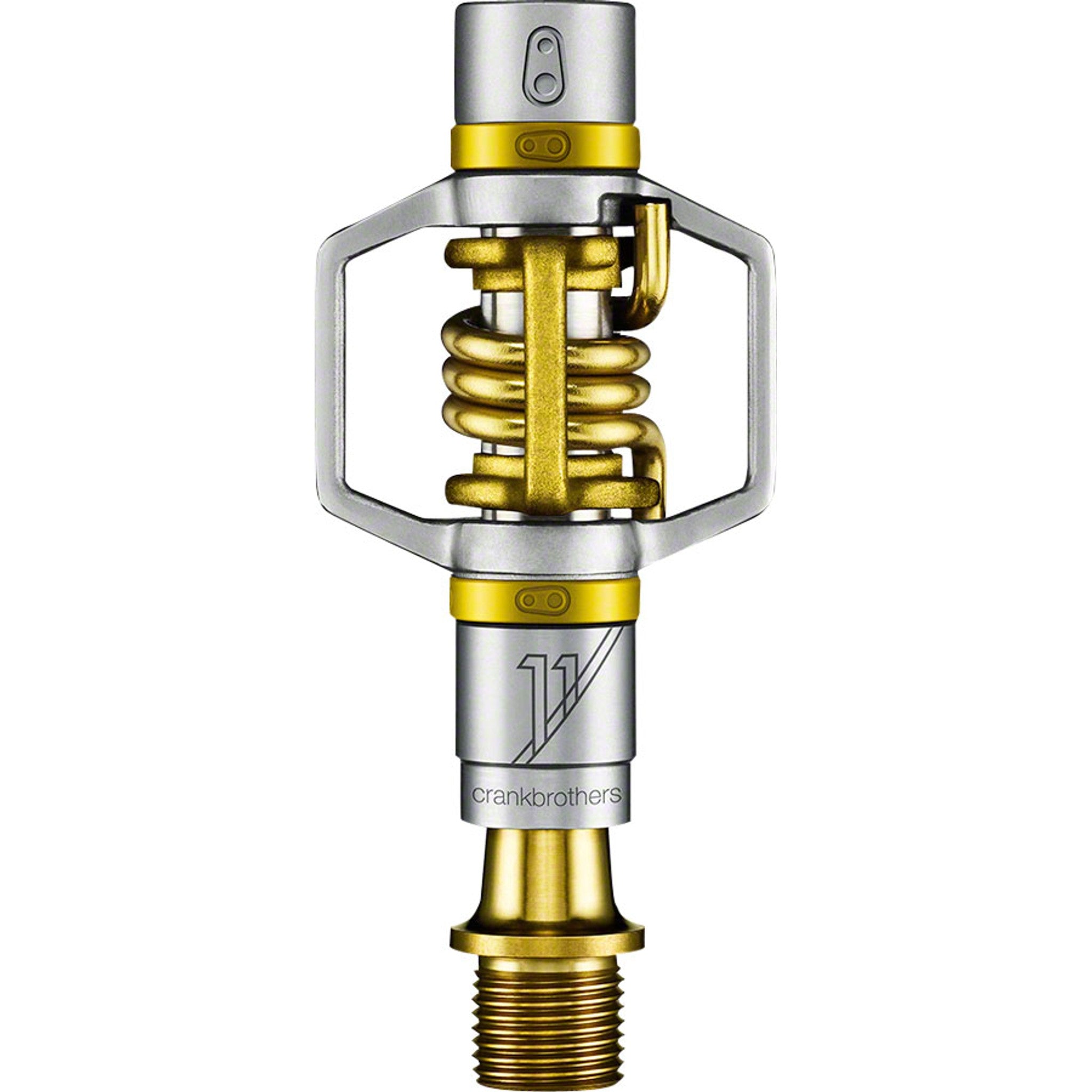 Crankbrothers Egg Beater 11 Pedals - Dual Sided Clipless, Titanium , 9/16", Gold