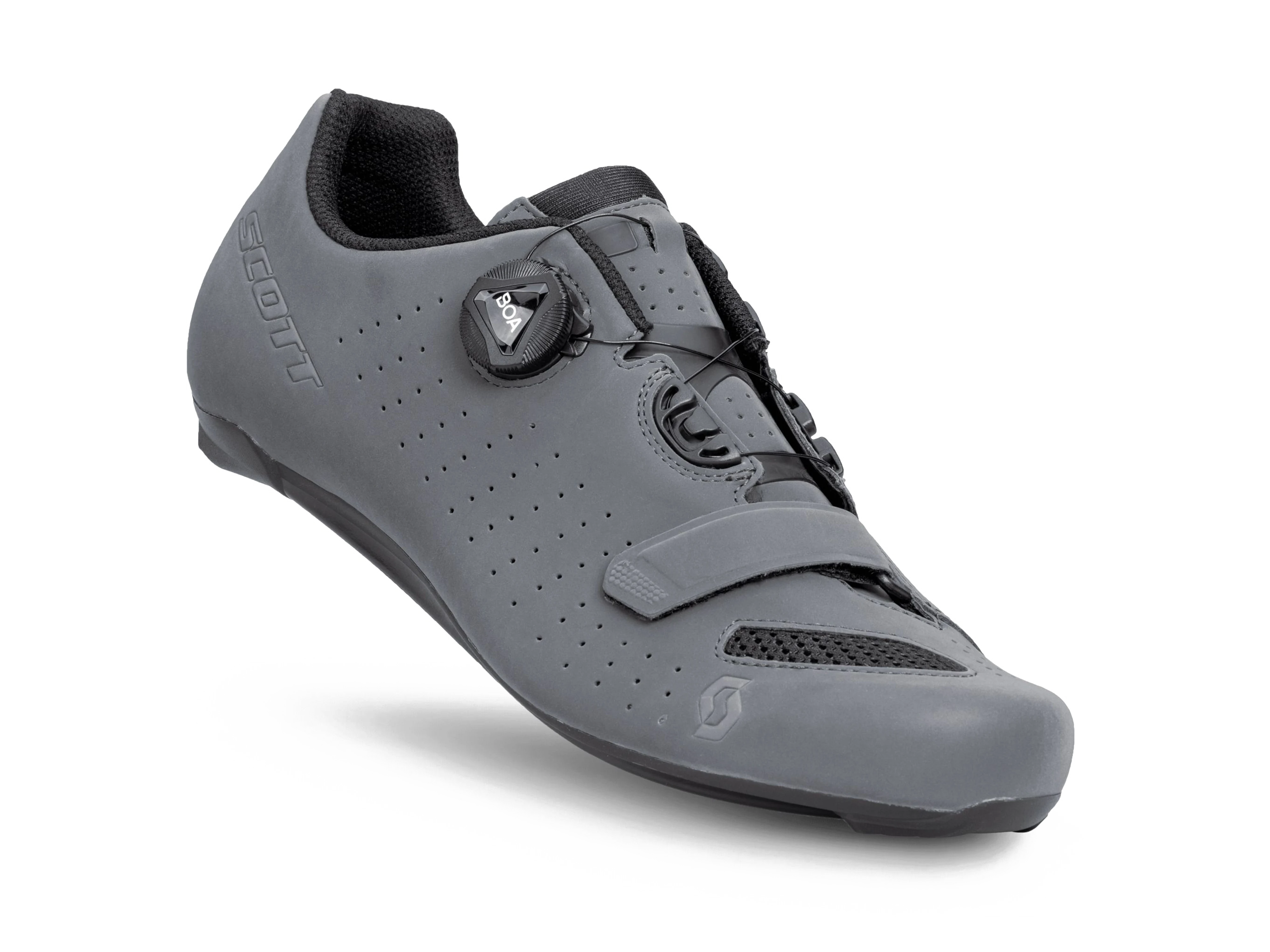Road Comp Boa Lady_Grey Reflective Black_Road_Front.webp