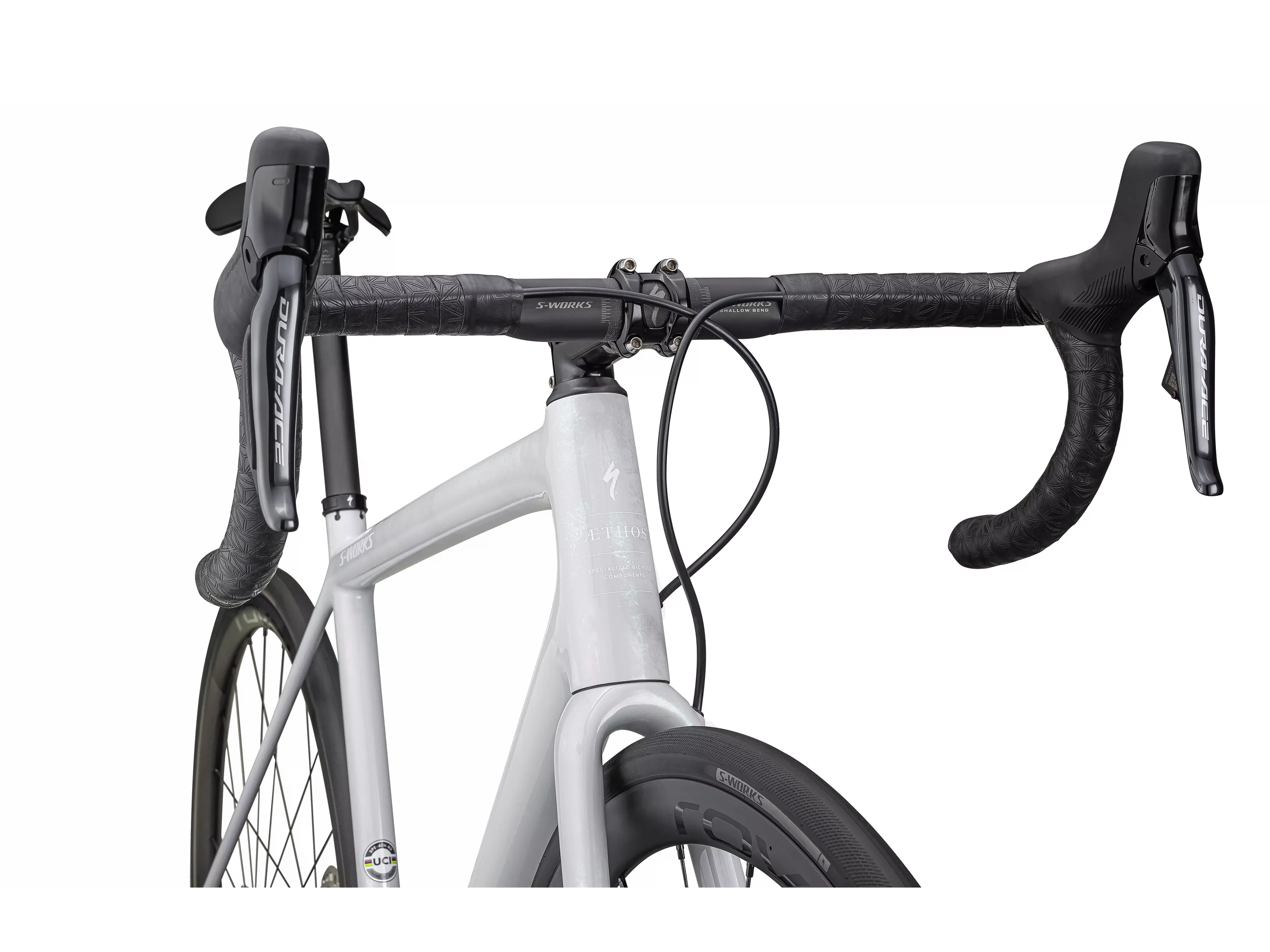 S-Works Aethos - Dura-Ace Di2 2023_Gloss Birch:Abalone-Lapis Organic Color Run:Dune_DETAIL3.webp