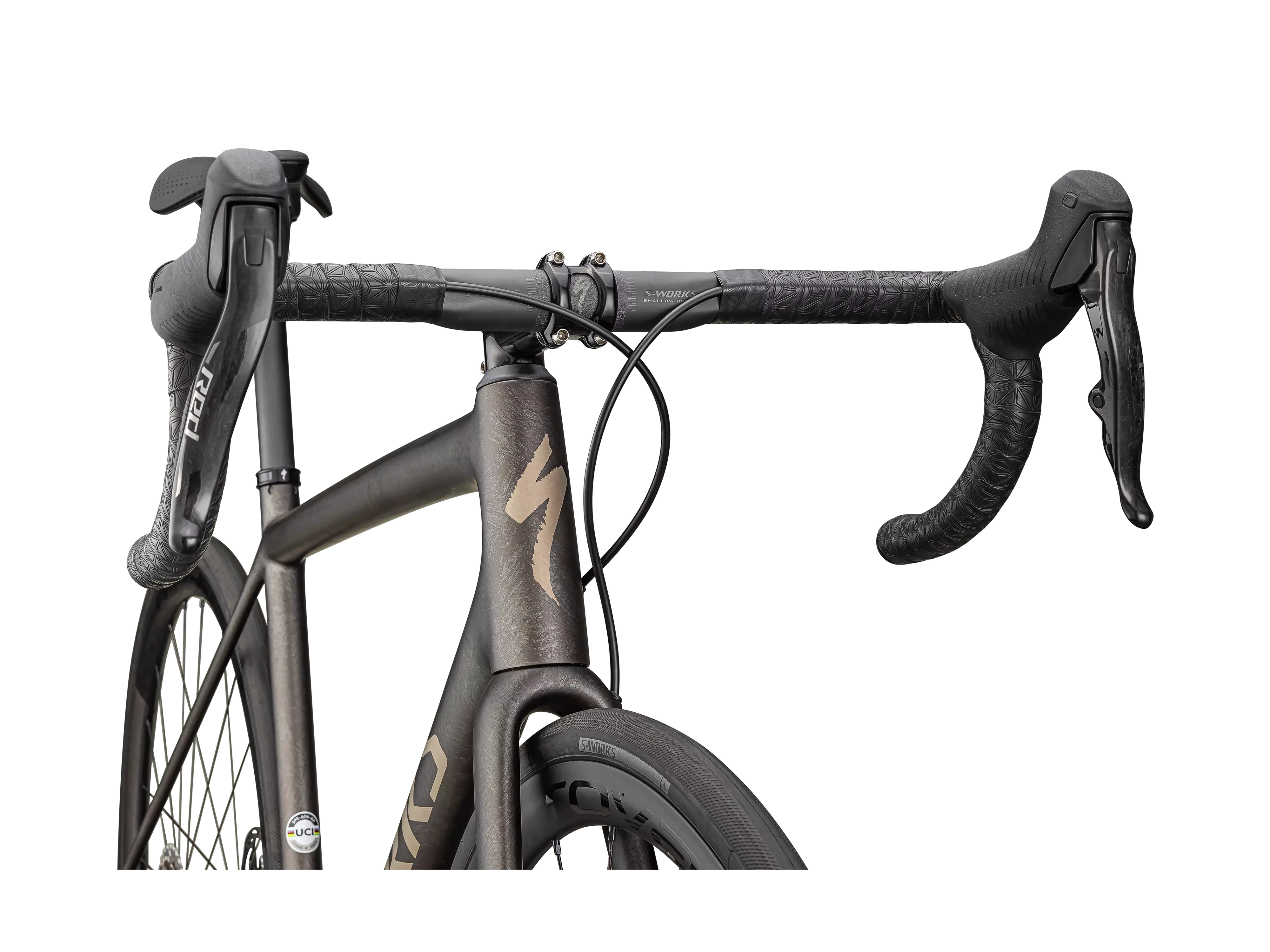 S-Works Aethos – SRAM RED AXS New_Satin Doppio : Gunmetal Dry Brushed : Gold Pearl_DETAIL2.webp