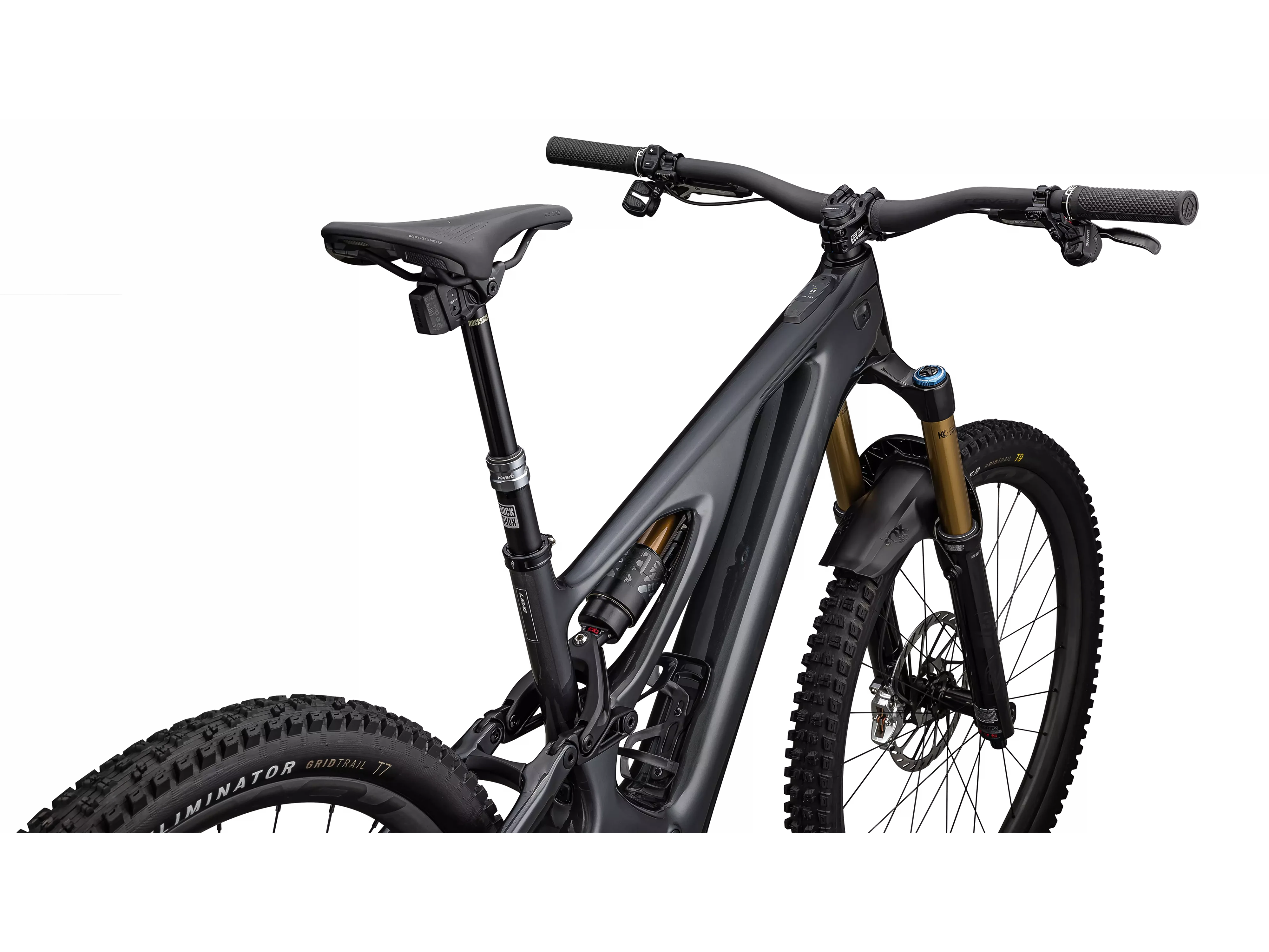 S-Works Turbo Levo 3_Gloss Black Liquid Metal: Satin Black Chrome Foil_Detail1.webp