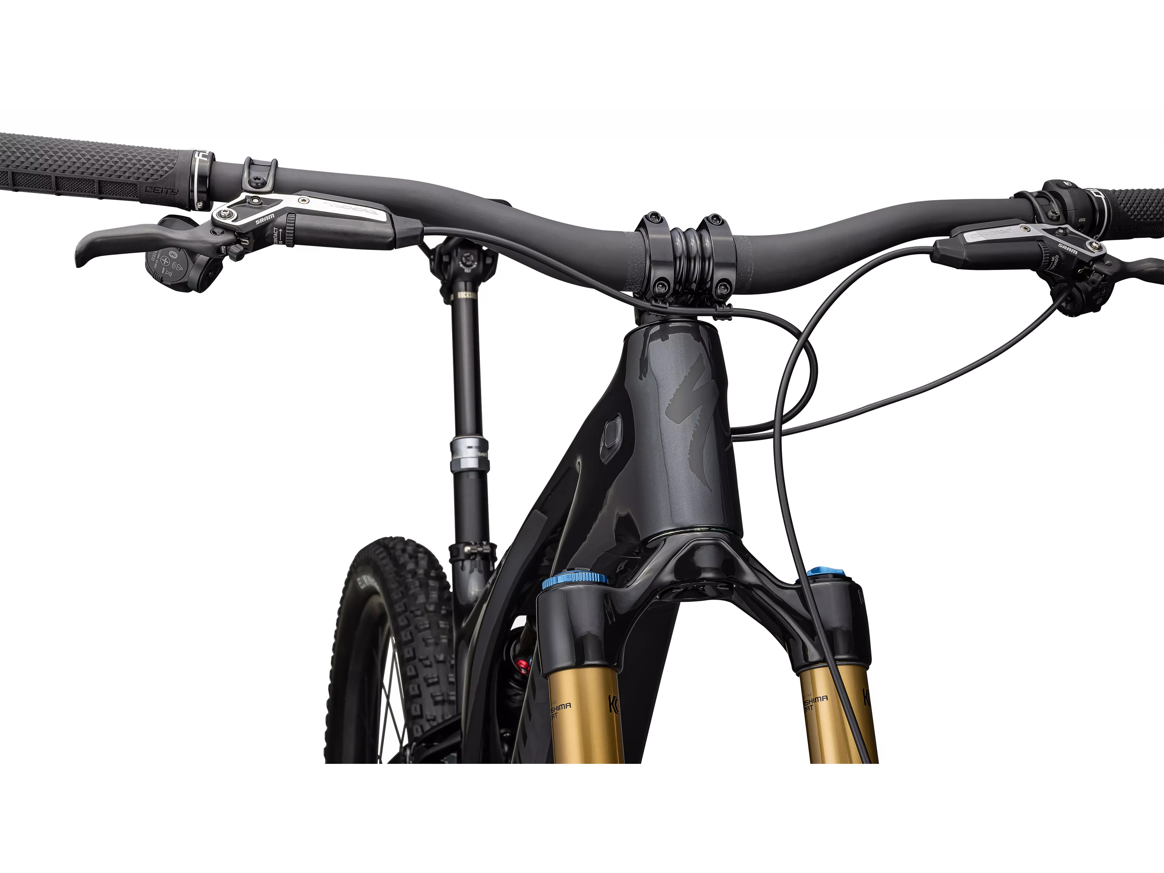 mtb e bike fully specialized Specialized 2023 Levo S-Works Carbon G3 GLOSS Black LIQUID METAL / SATIN Black CHROME FOIL / S3