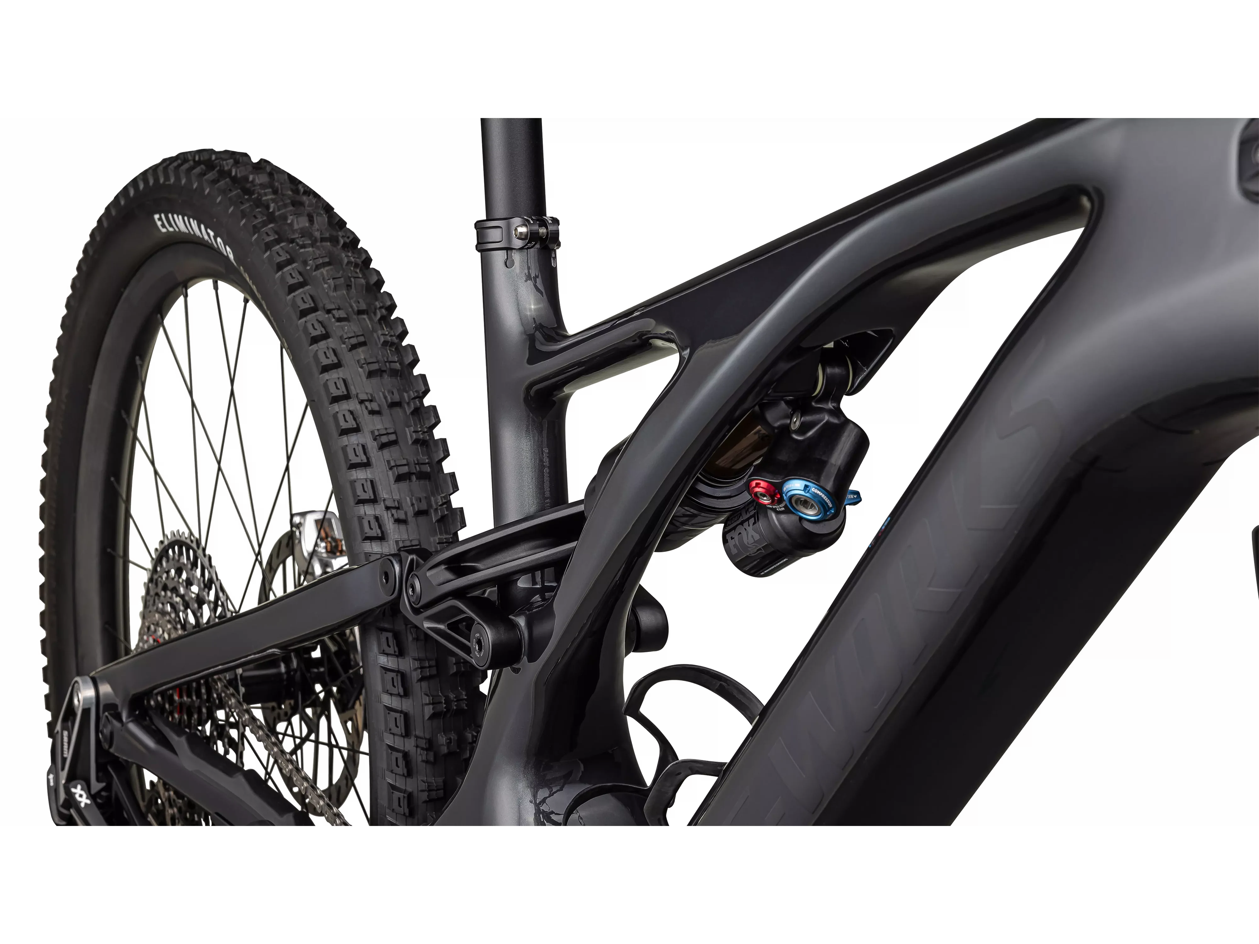 S-Works Turbo Levo 3_Gloss Black Liquid Metal: Satin Black Chrome Foil_Detail3.webp