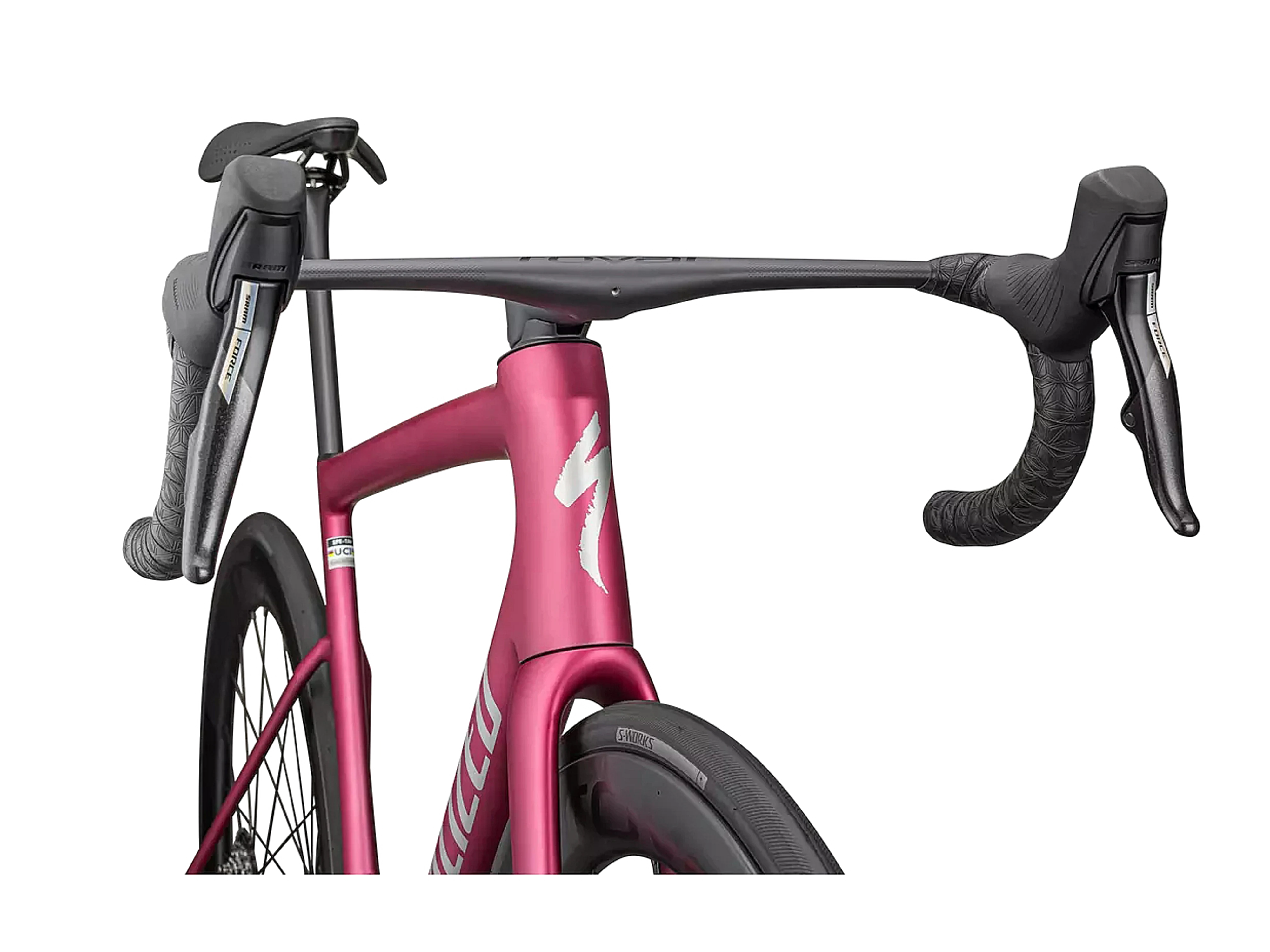 Tarmac SL8 Pro - SRAM Force eTap AXS 2025_Satin Pink Tint Over Silver Dust : Silver Dust_DETAIL2.webp