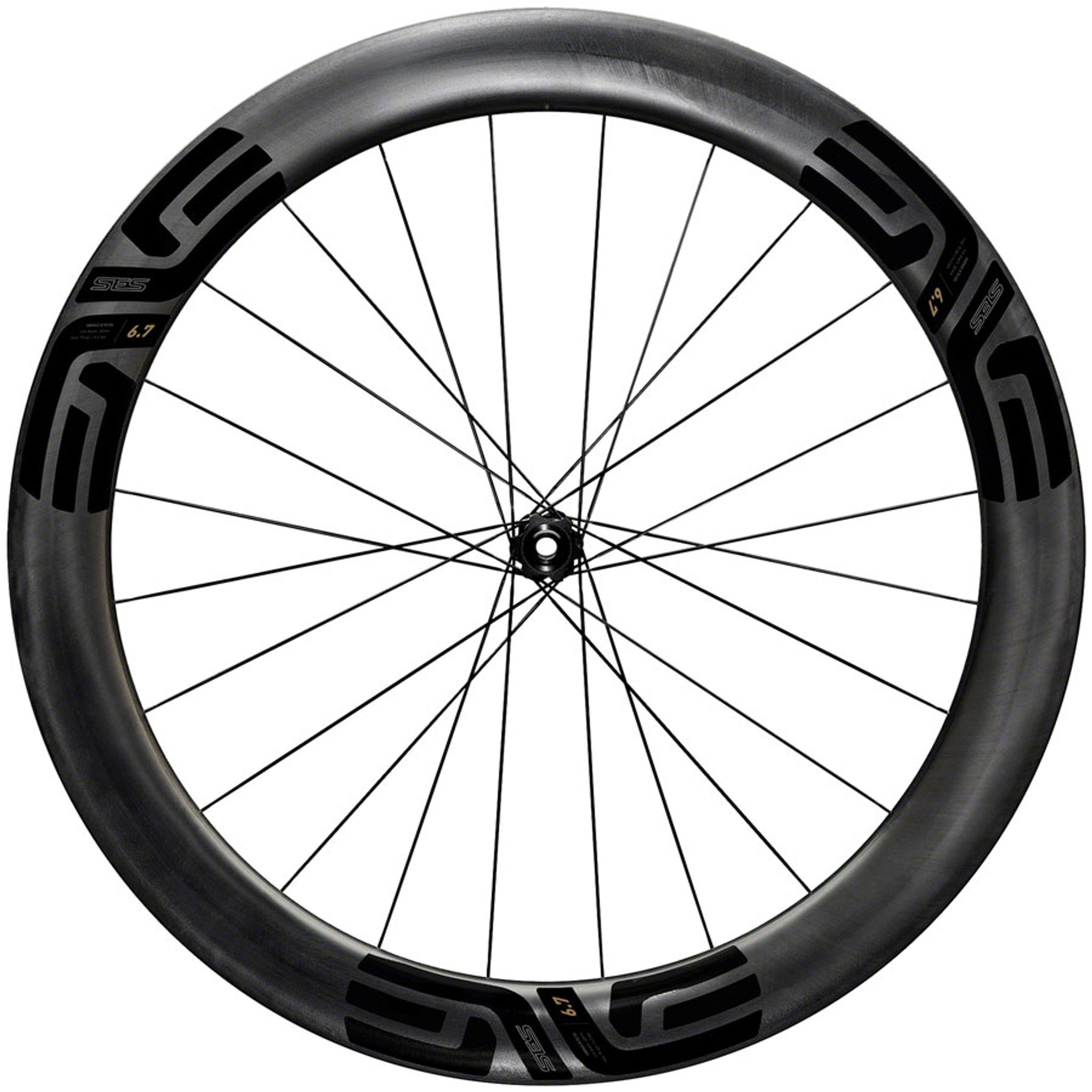 SES 6.7 Front Wheel - 700, 12 x 100, Center-Lock, Black