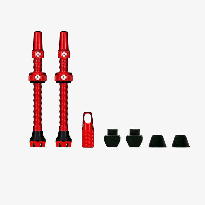 Muc-Off V2 Tubeless Valve Kit - Red, 44mm, Pair