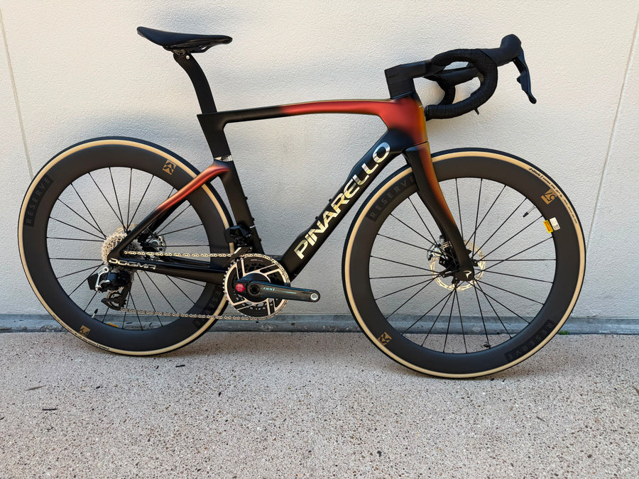 Pinarello Dogma F Luxter Gold Sram Red AXS Reserve 57/64 DT 180 hubs 53cm Pre-Owned