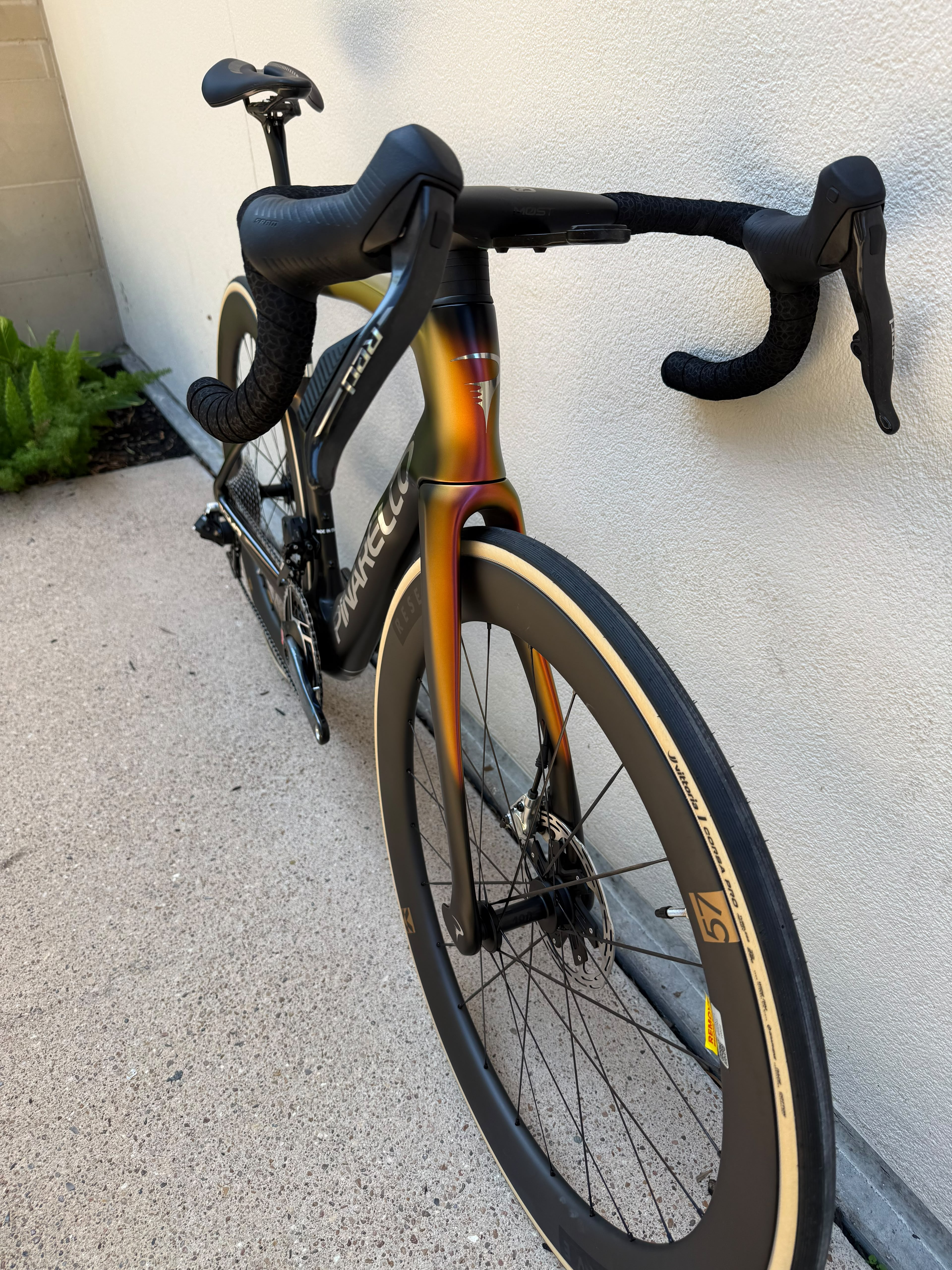 Pinarello Dogma F Luxter Gold Sram Red AXS Reserve 57/64 DT 180 hubs 53cm Pre-Owned