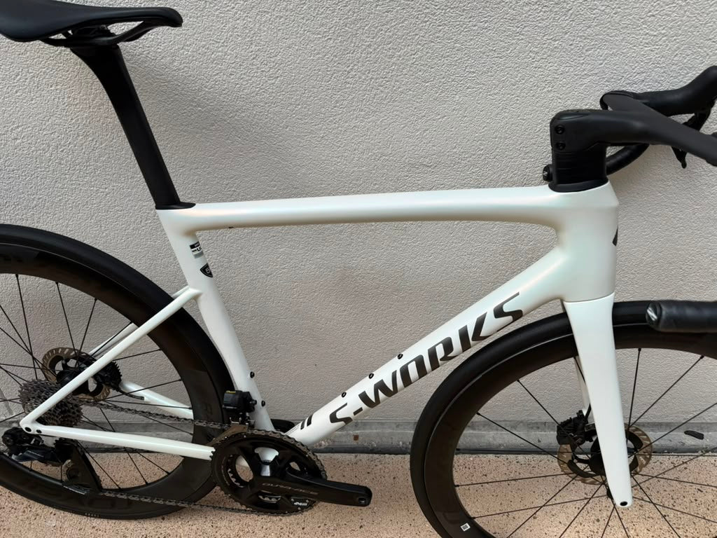 2024 Specialized Tarmac SL8 S works Dura Ace Di2 Satin Fog Tint 56cm Ceramic Speed OSPW and BB