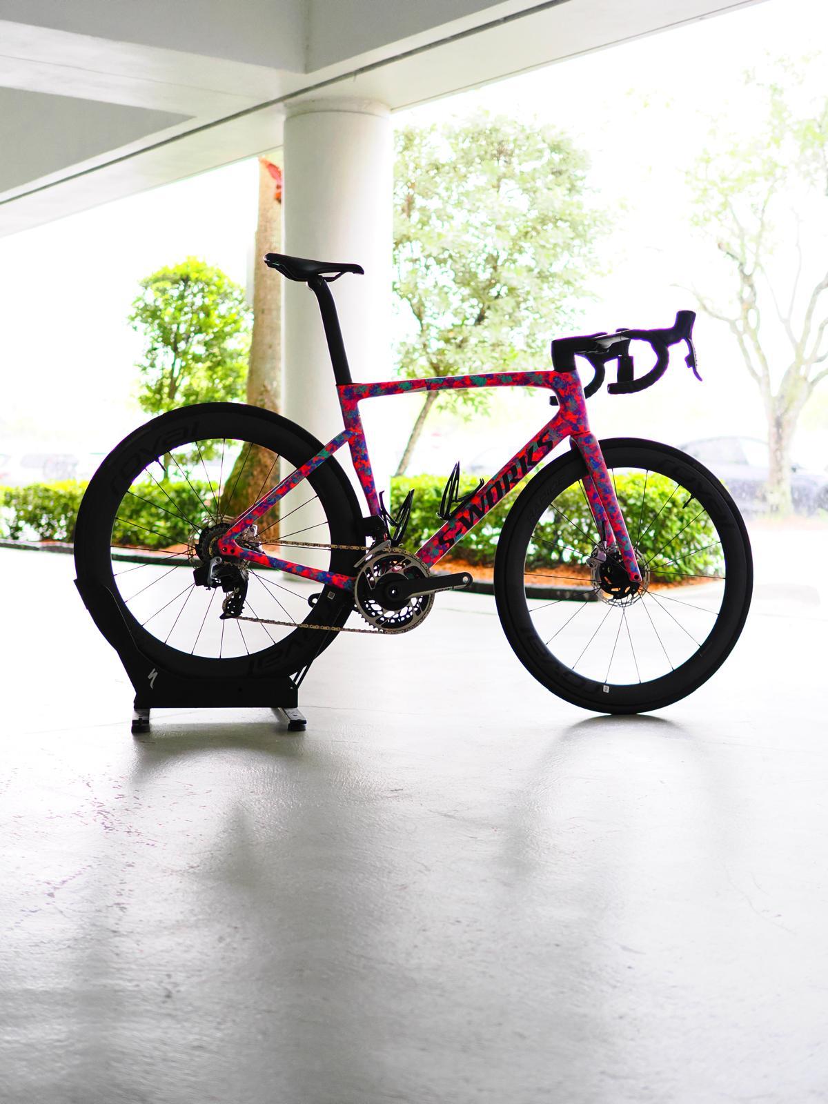 2023 Tarmac SL7 S works Gloss Marble Lagoon Sram red axs Roval CLX II Size 56 Pre-Owned