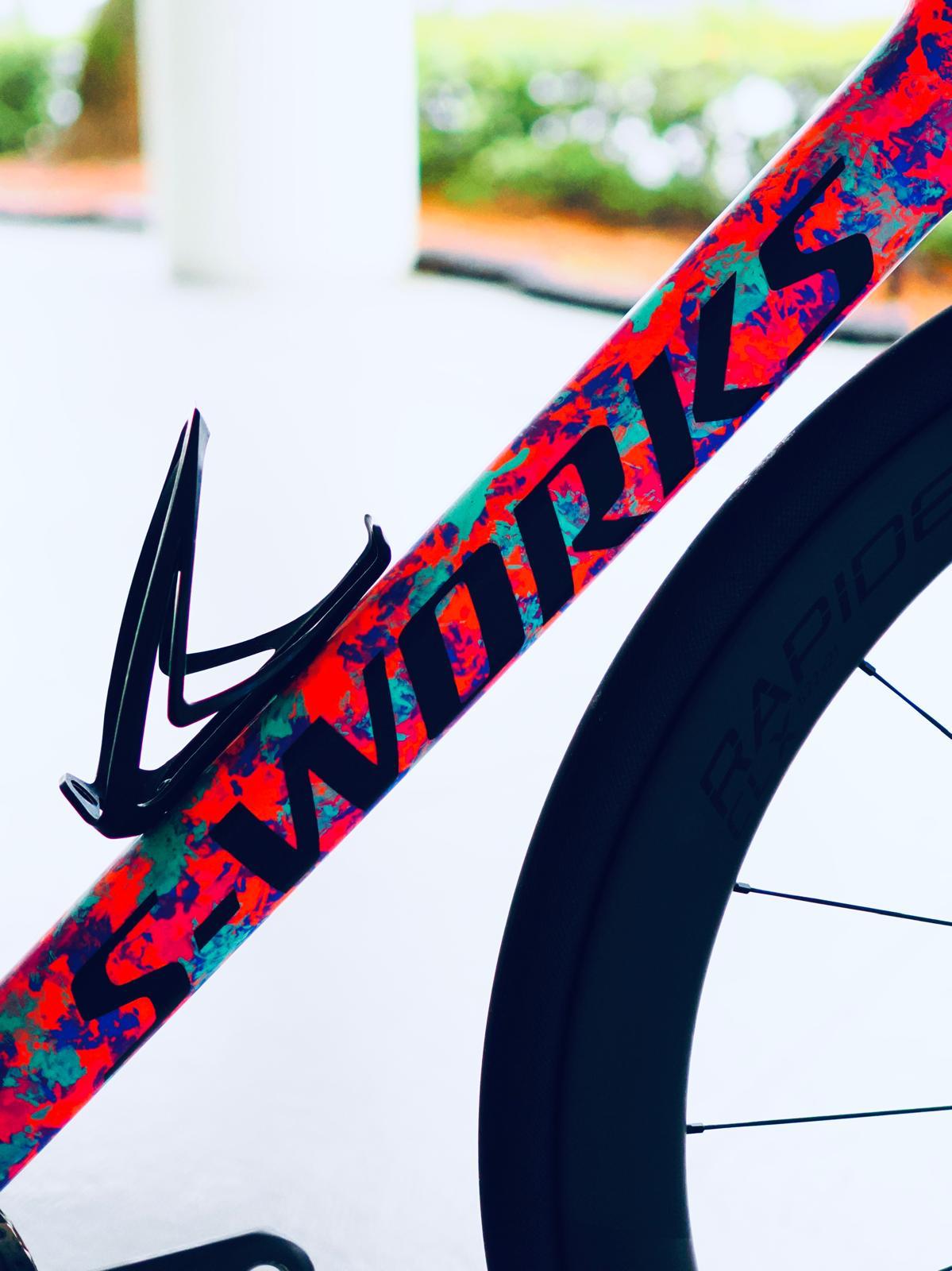 2023 Tarmac SL7 S works Gloss Marble Lagoon Sram red axs Roval CLX II Size 56 Pre-Owned