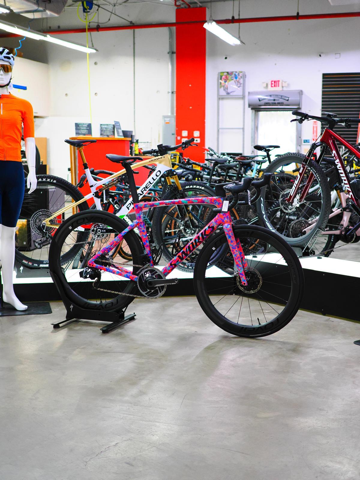 2023 Tarmac SL7 S works Gloss Marble Lagoon Sram red axs Roval CLX II Size 56 Pre-Owned
