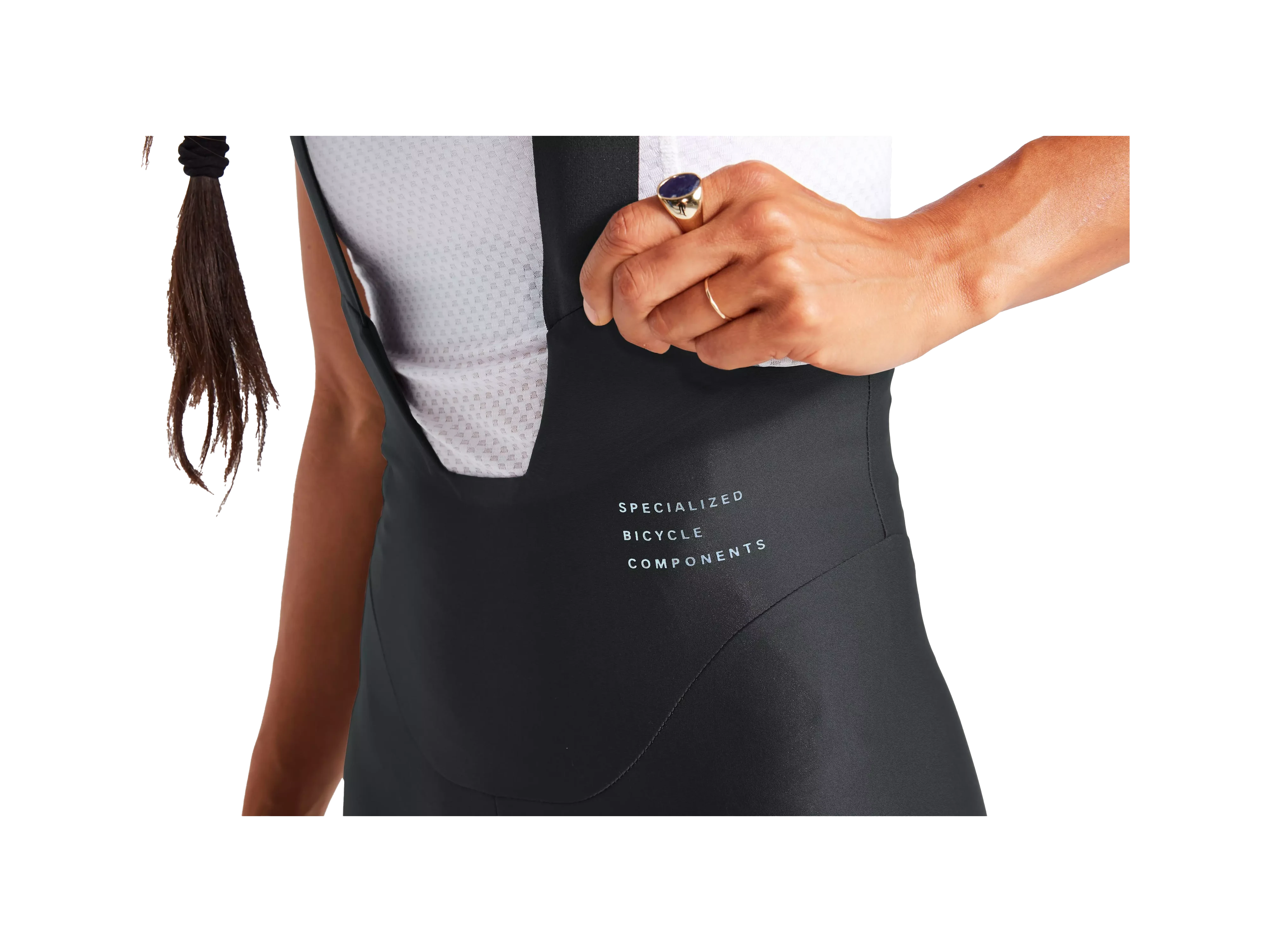 Women's Prime Bib Shorts_Black_Detail1.webp