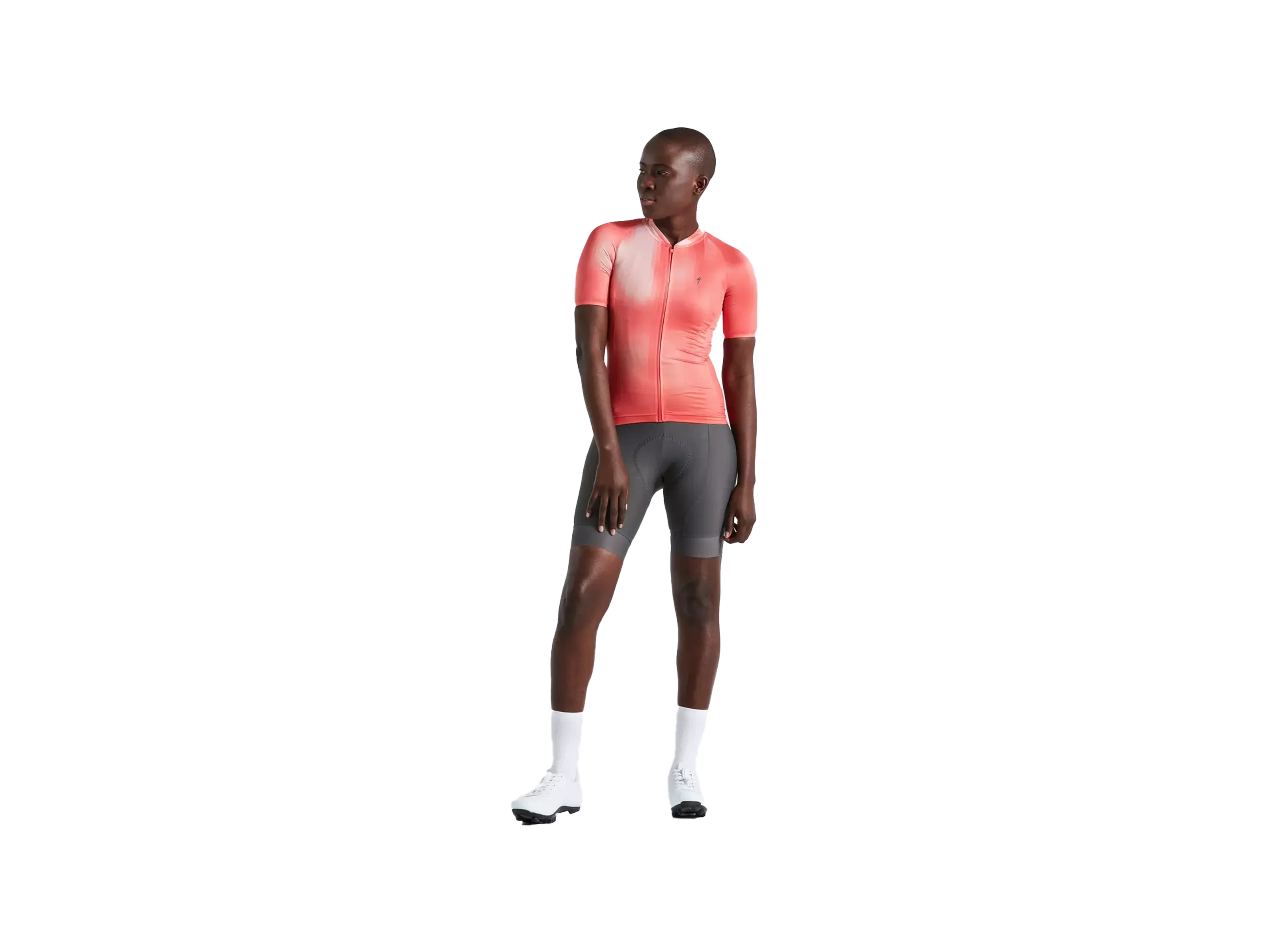 Women's SL Air Distortion Short Sleeve Jersey_Vivid Coral_Main.webp