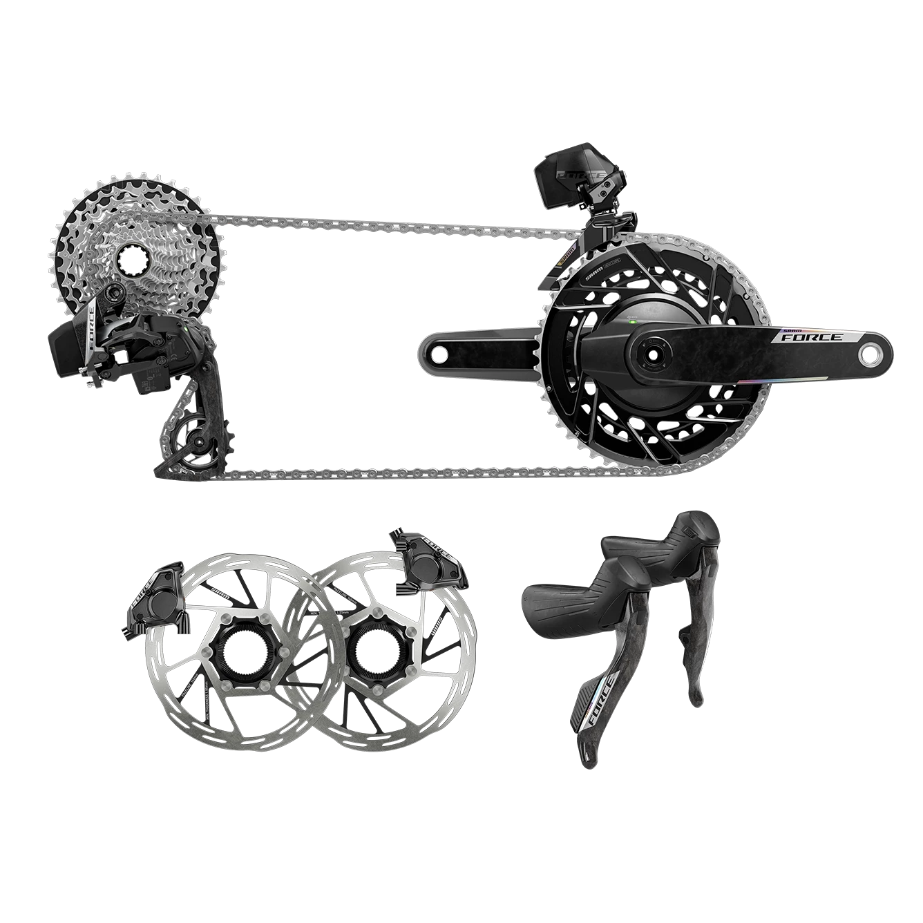 SRAM Force eTap AXS Road Groupset - 2x12-Speed, HRD Shift/Brake SRAM Force eTap AXS Road Groupset - 2x12-Speed, HRD Shift/Brake