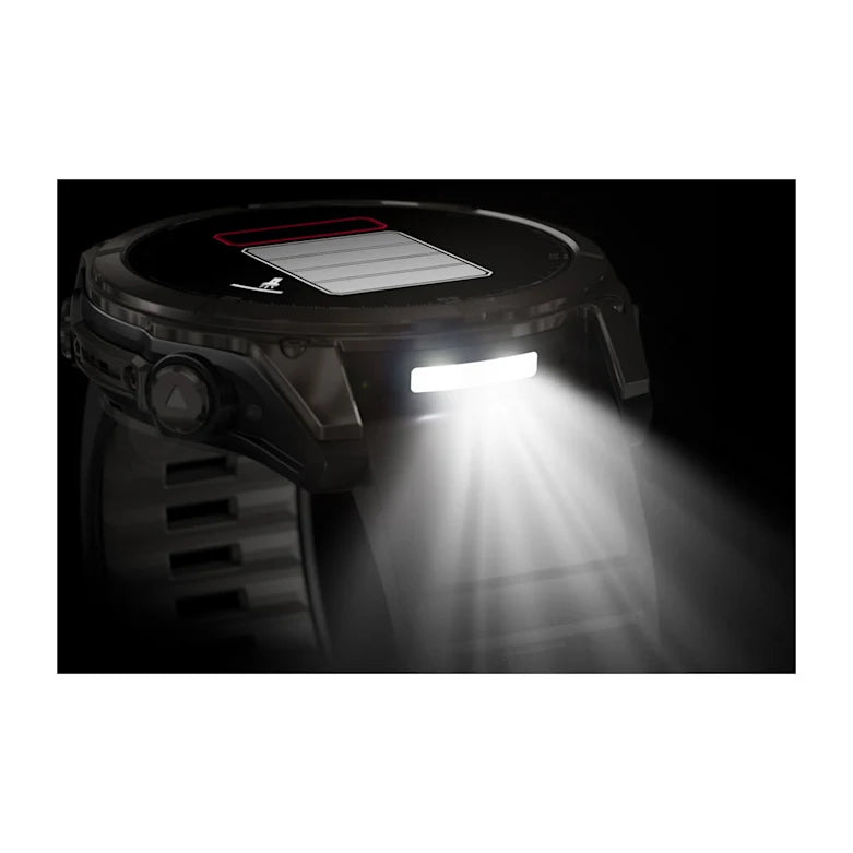 Fenix 8  51mm,  AMOLED, Sapphire, Carbon Gray DLC Titanium with Black/Pebble Gray Silicone Band, NA
