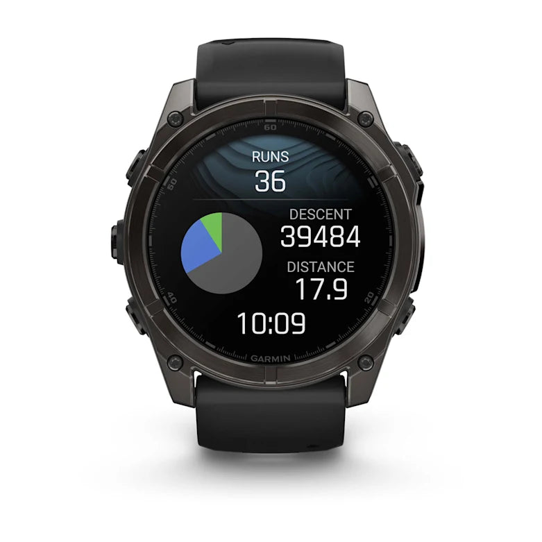 Fenix 8  51mm,  AMOLED, Sapphire, Carbon Gray DLC Titanium with Black/Pebble Gray Silicone Band, NA